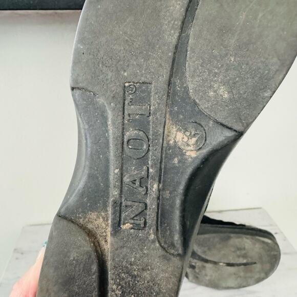 Naot Black Leather Slide Mules Women’s Size 6.5 - Picture 8 of 10